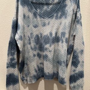 Blue Tie-Dye Women's Sweater